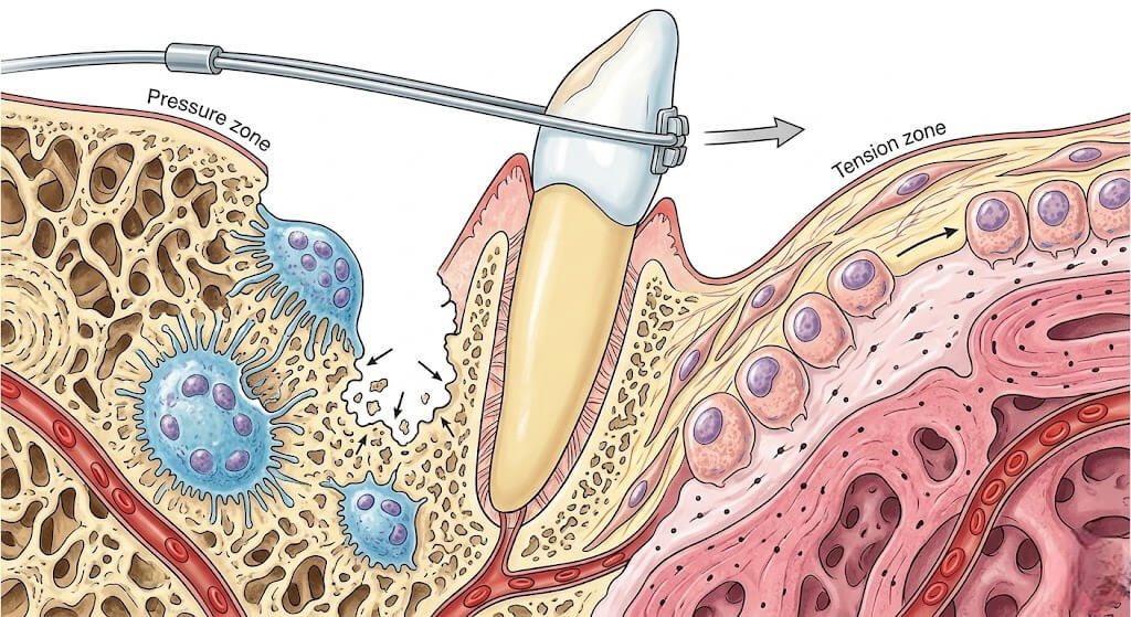 Механика изменения положения зуба