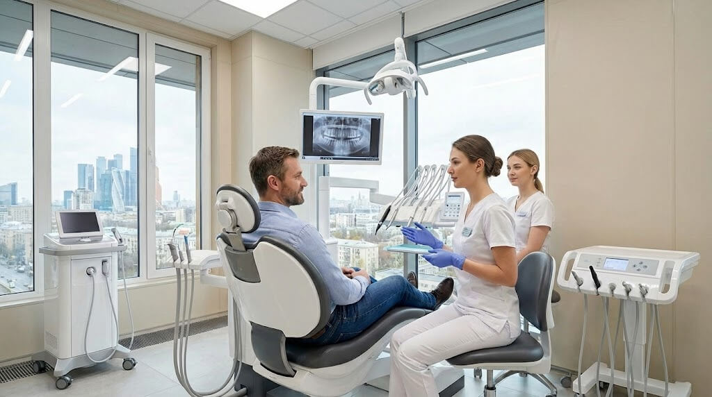 Общение с пациентом перед чисткой зубов GBT